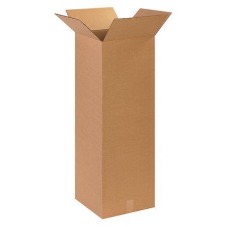BOX PACKAGING Tall Cardboard Corrugated Boxes, 14"L x 14"W x 40"H, Kraft 141440